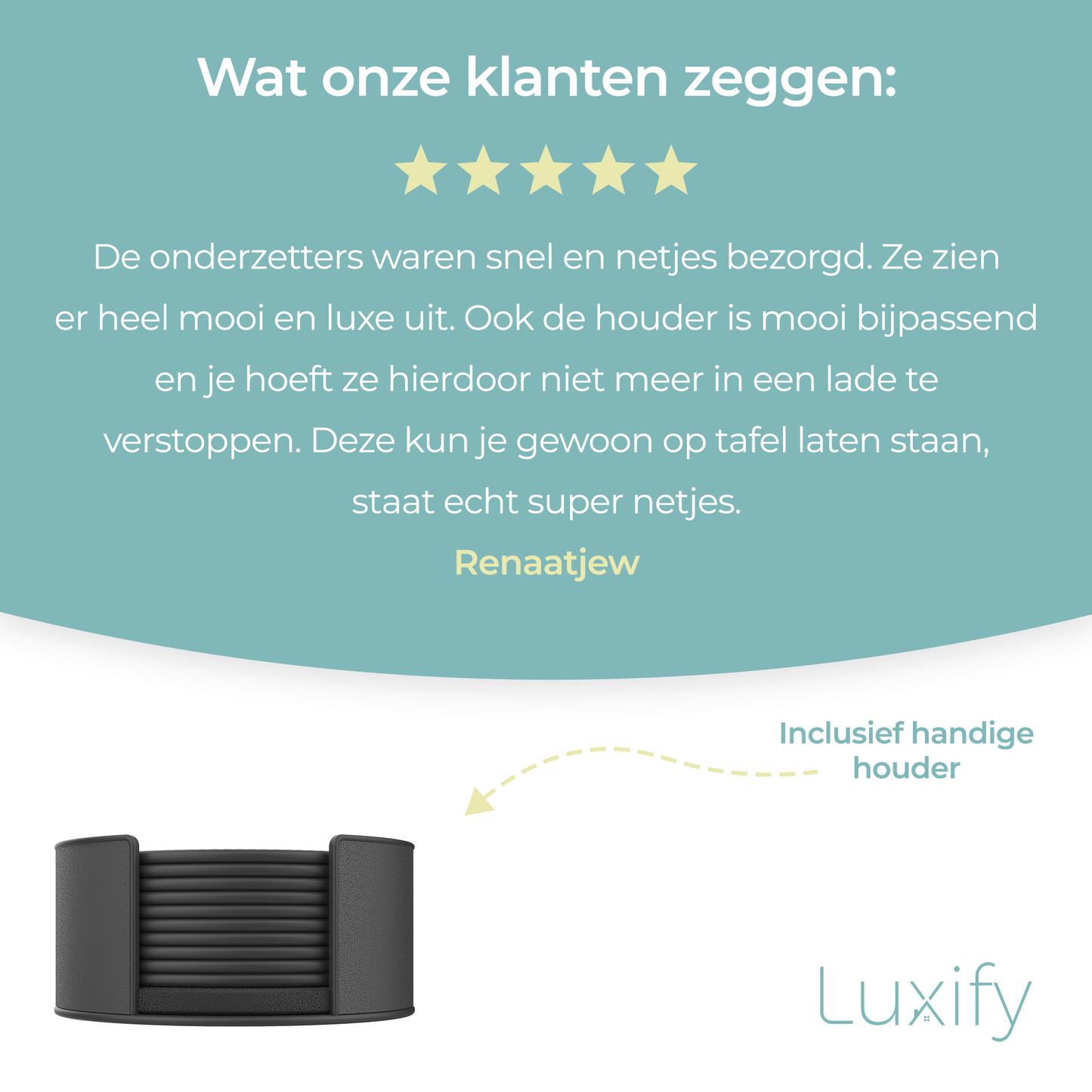 Leren Onderzetters met Stiksels